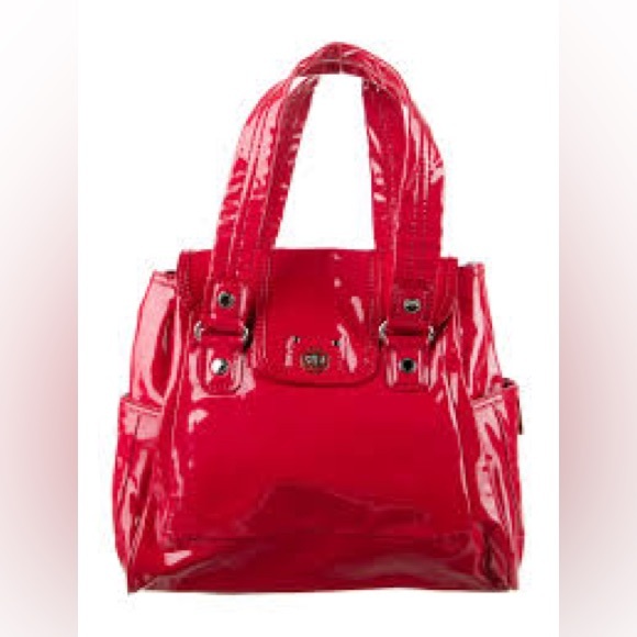 Y2K MARC JACOBS CHERRY RED PATENT LEATHER BAG